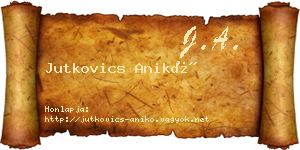 Jutkovics Anikó névjegykártya